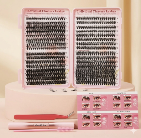مجموعة رموش الكاستر الاحترافية المتكاملة (DIY Lash Extension Kit)